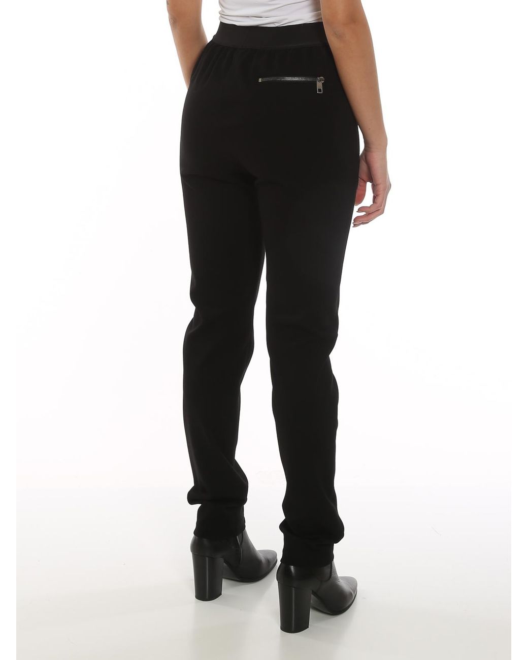 Dolce & Gabbana Black Logoed Waistband Trousers