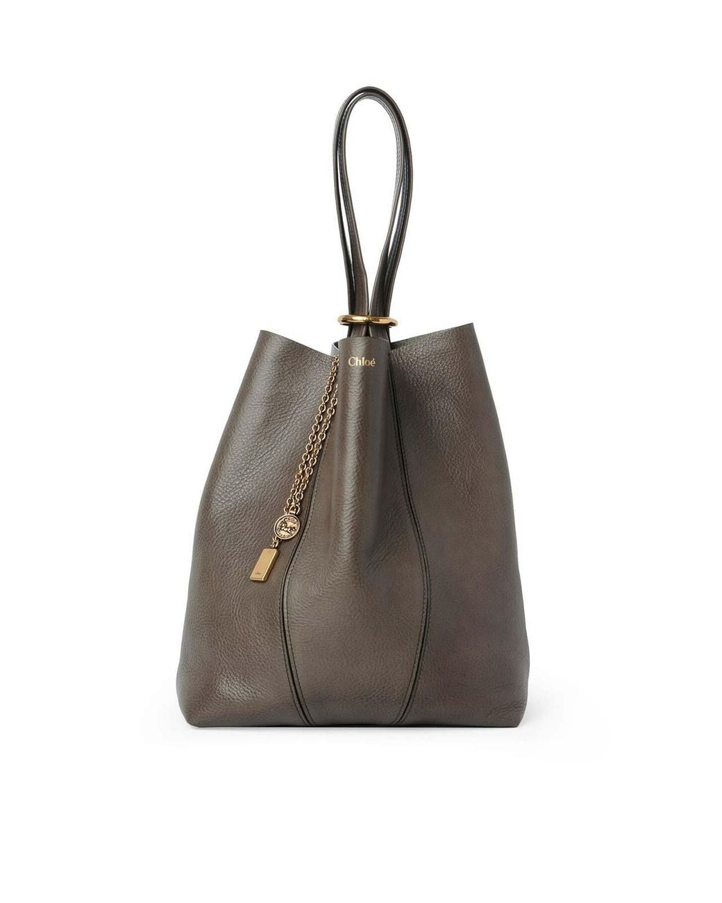 Chloé Brown Chlo Spin Tote Bag