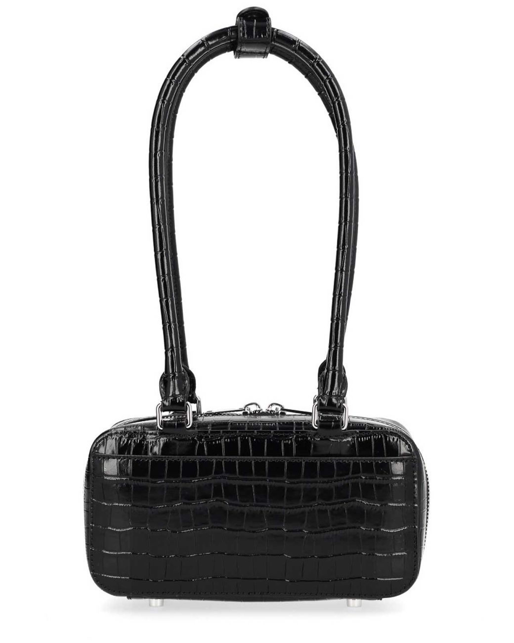 Self-Portrait Black Bag With Crocodile Effect