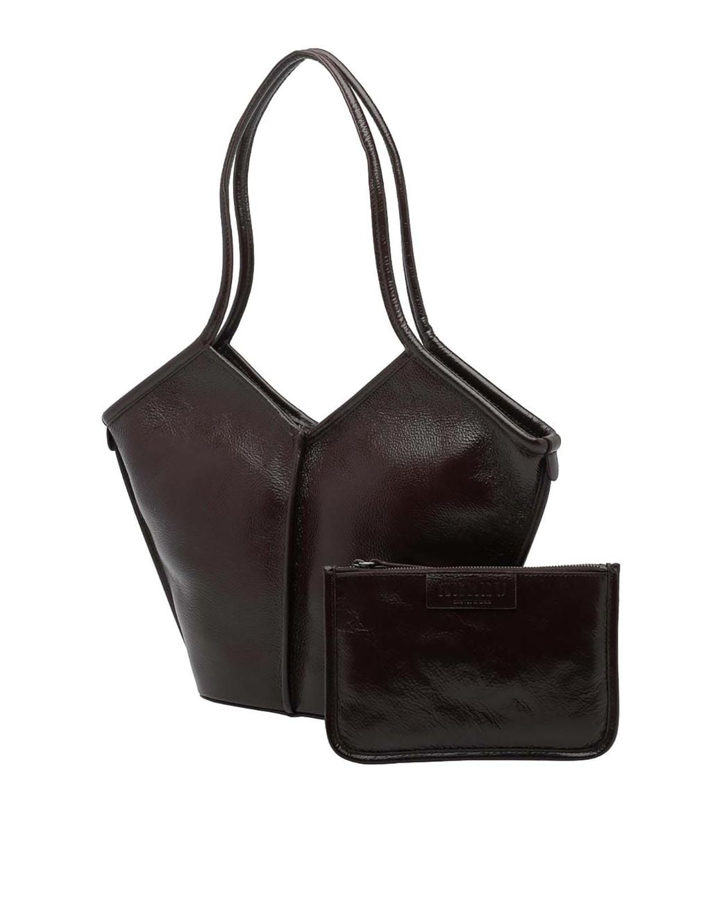 Hereu Black Dark Small Calella Shoulder Bag