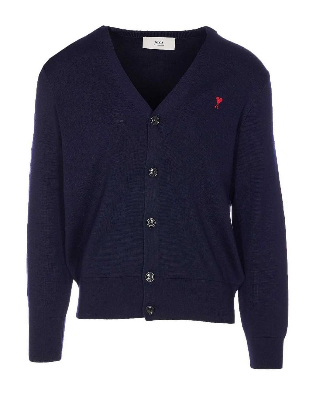 AMI Blue Ami De Coeur Cardigan for men