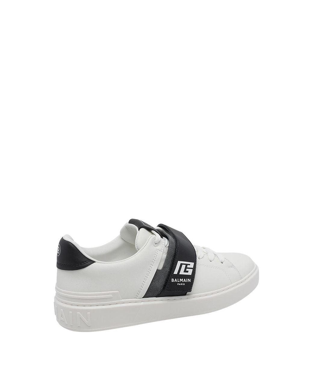 Balmain White B-Court Sneakers for men