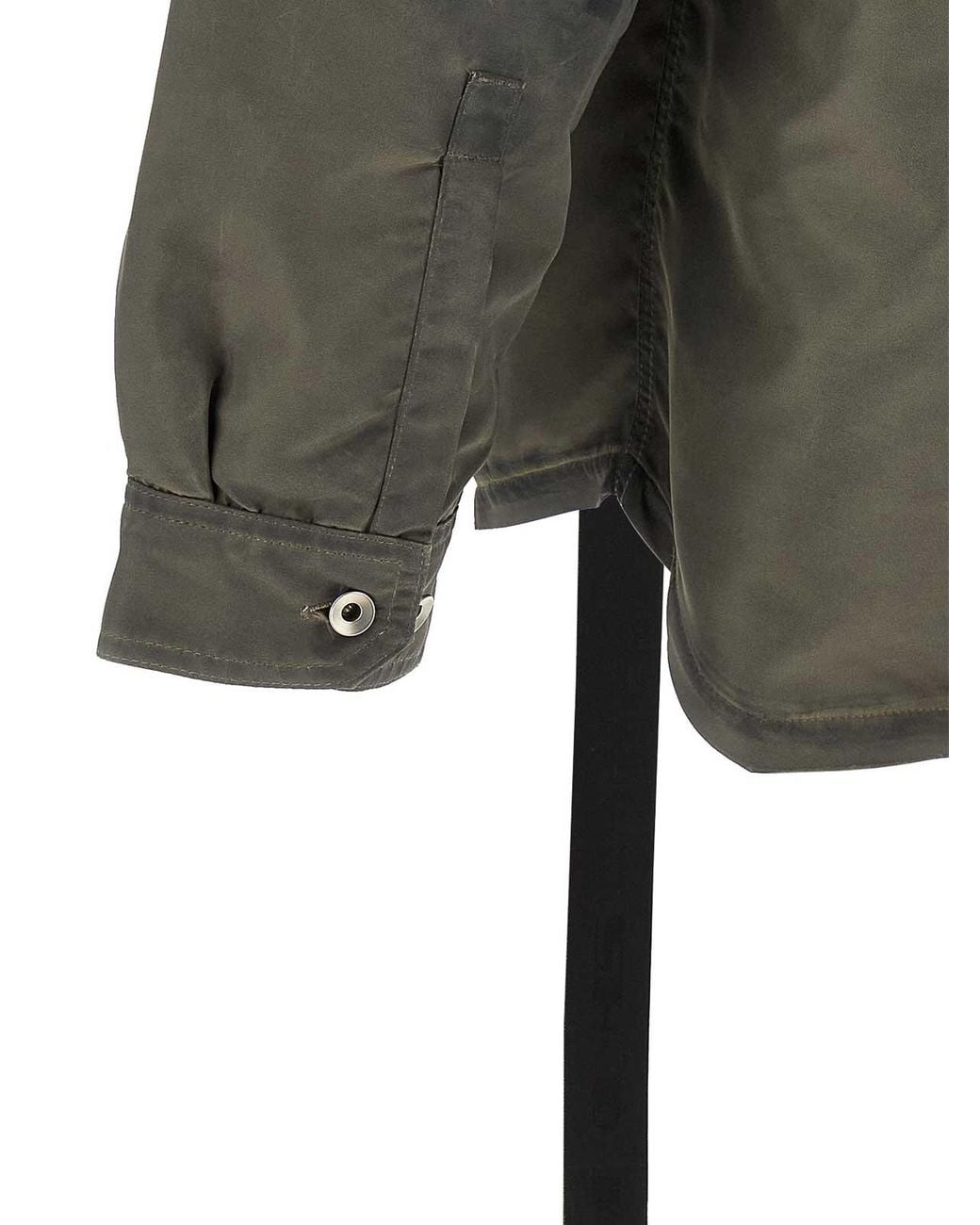 Rick Owens Green Jumbo Outershirt Technical Jacket for men