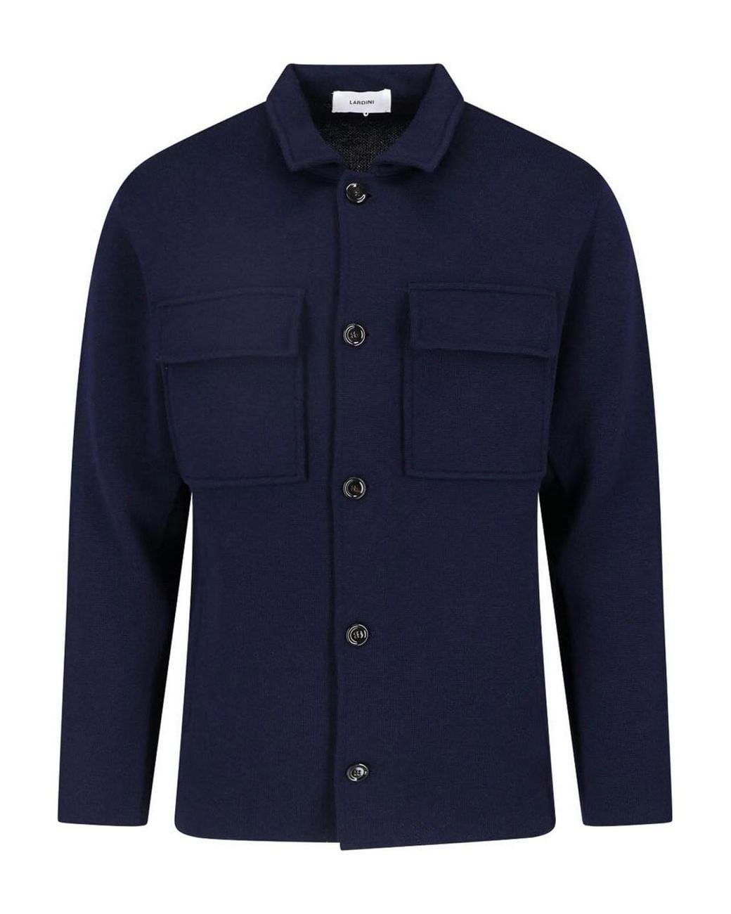 Lardini Blue Virgin Wool Shirt for men