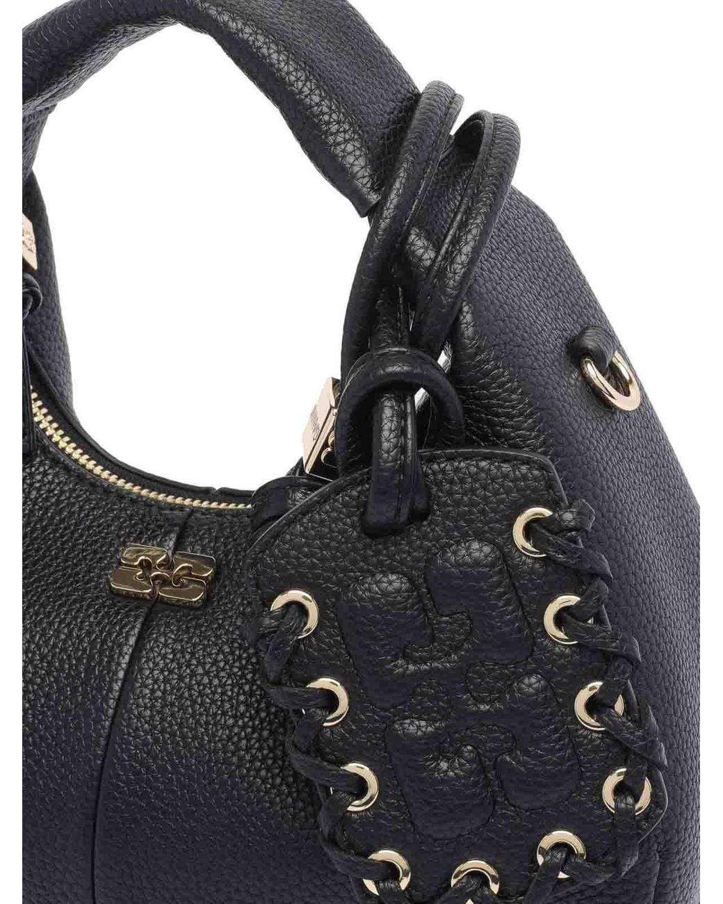 Ganni Black Mini Hobo Bag