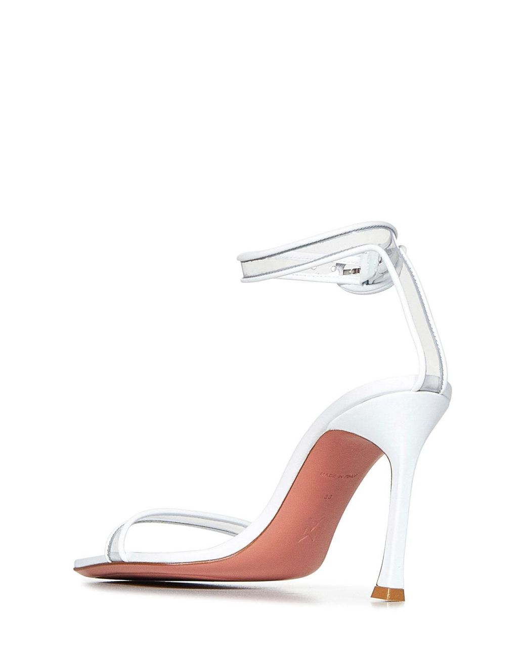 AMINA MUADDI White Kim Glass Sandal 95 Transparent Pvc
