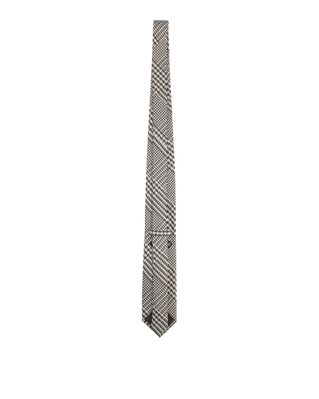 Tom Ford White Printed Silk Tie for men
