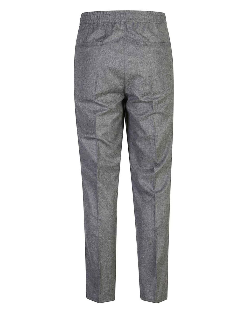 Brunello Cucinelli Gray Leisure Fit Trousers for men