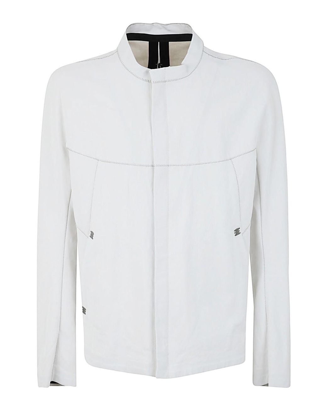 Isaac Sellam White Linen Bomber Jacket for men