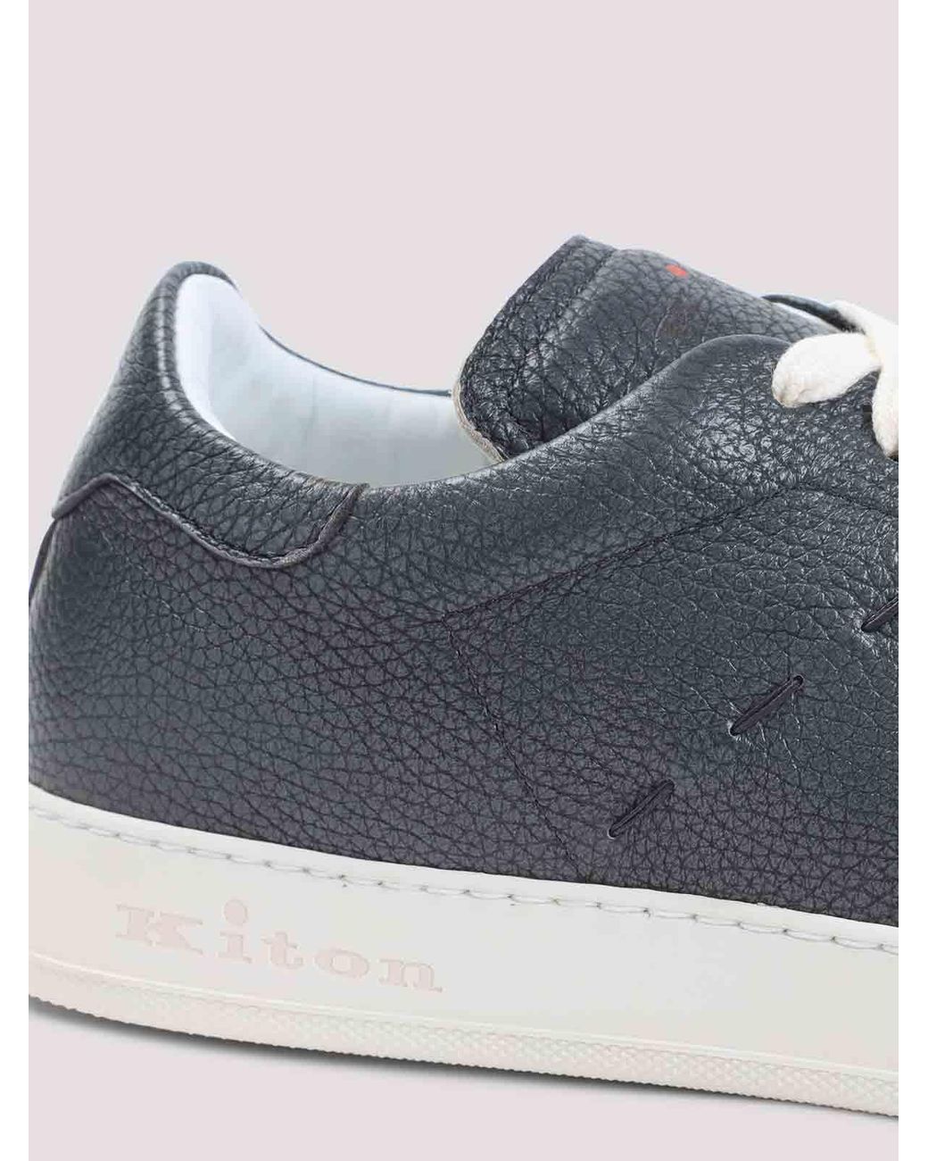 Kiton Blue Grigio Scuro Low-Top Sneakers for men