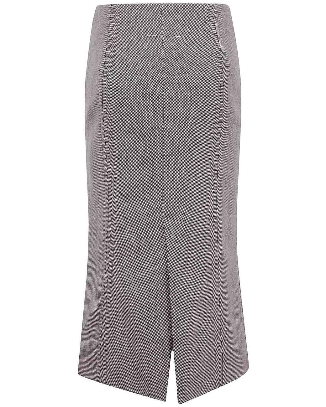 MM6 by Maison Margiela Gray Midi Skirt