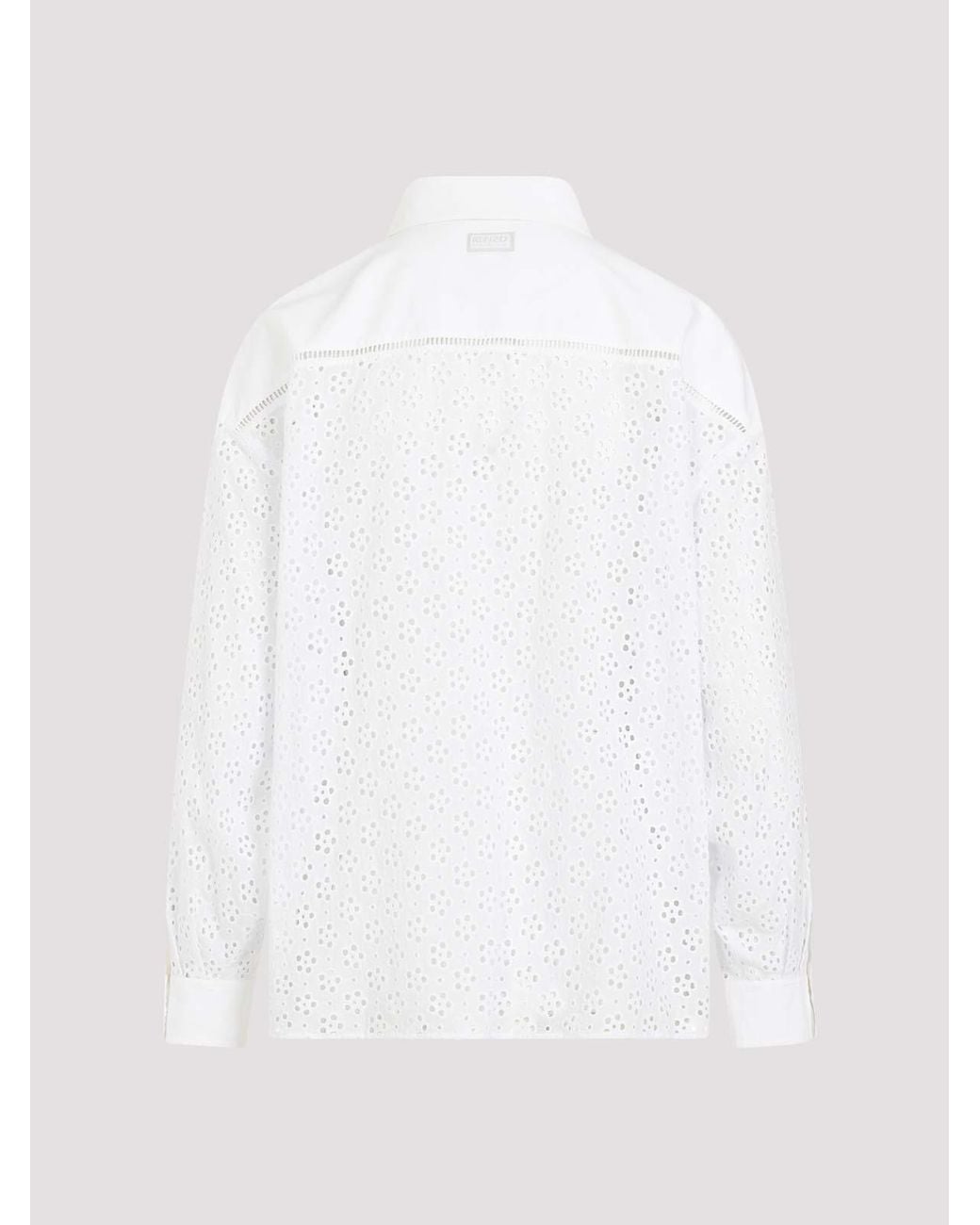 KENZO White Broderie Anglaise Shirt