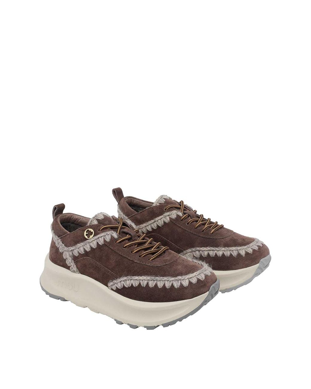 Mou Brown Speed Eskimo Lace Up Sneakers