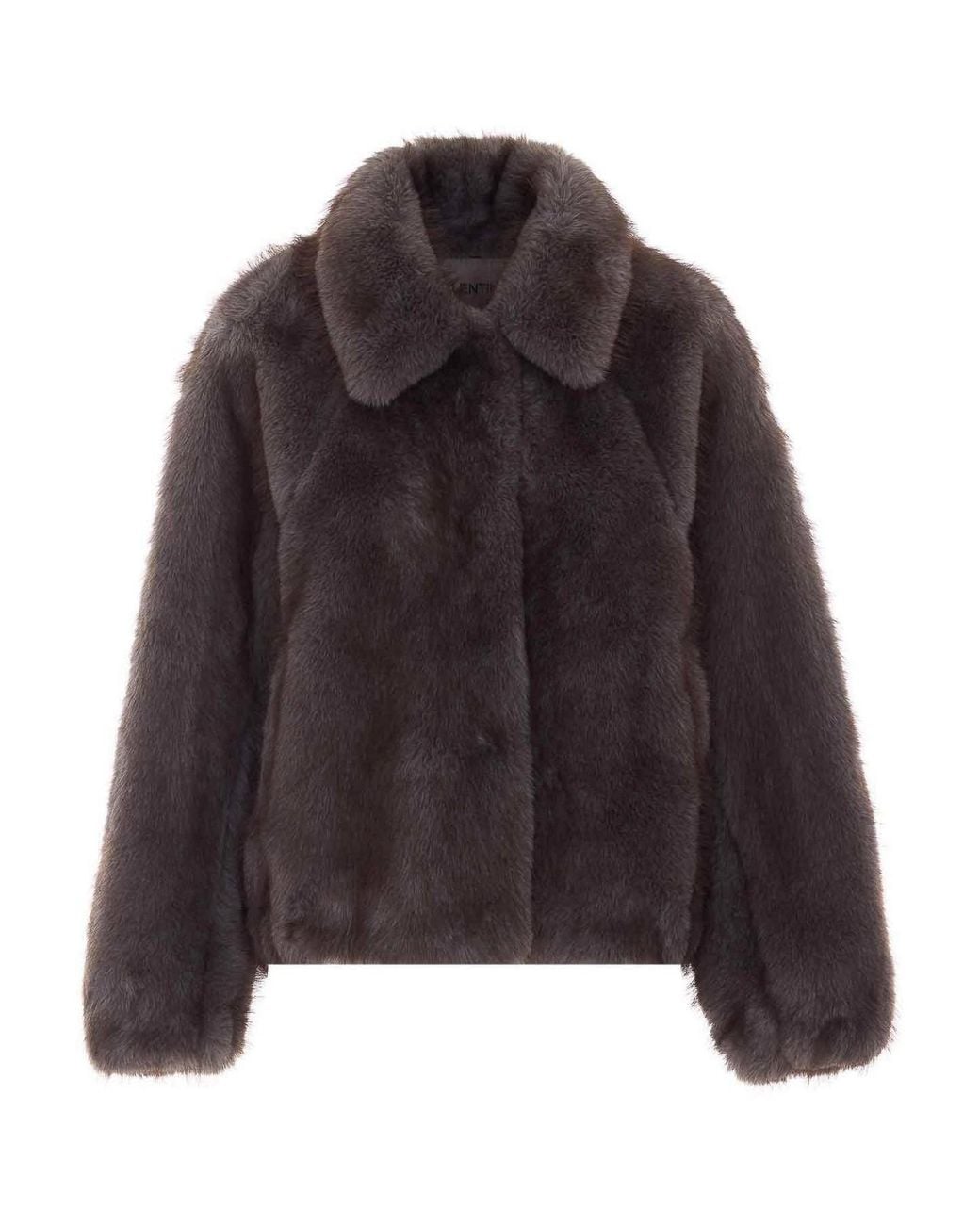 VALENTINI 1972 Brown Faux Fur Jacket