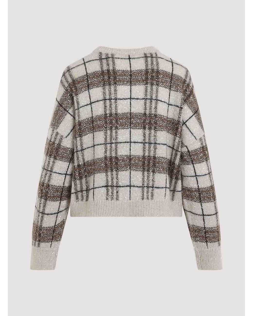 Pull Col Rond Brunello Cucinelli en coloris White