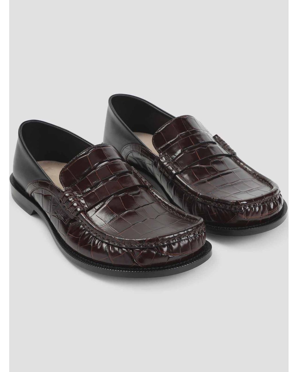 Loewe Black Campo Flap Back Loafers for men