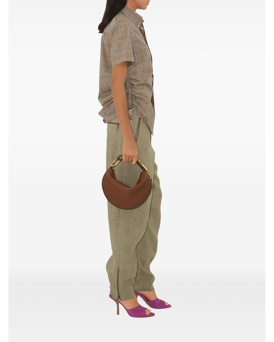 Burberry Natural Checkered Cotton Shirt