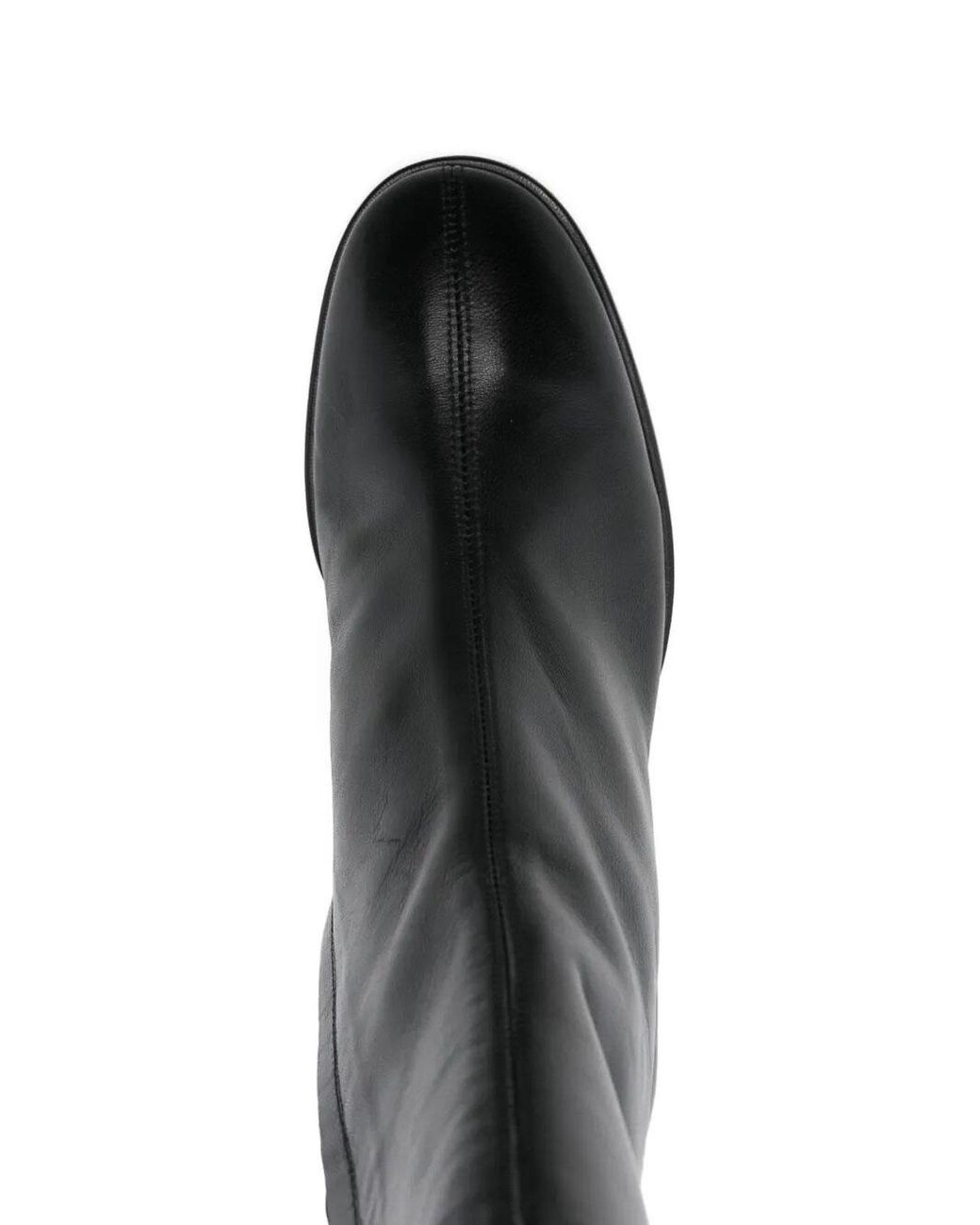 Aeyde Black Almond Toe Zipped Ankle Boots