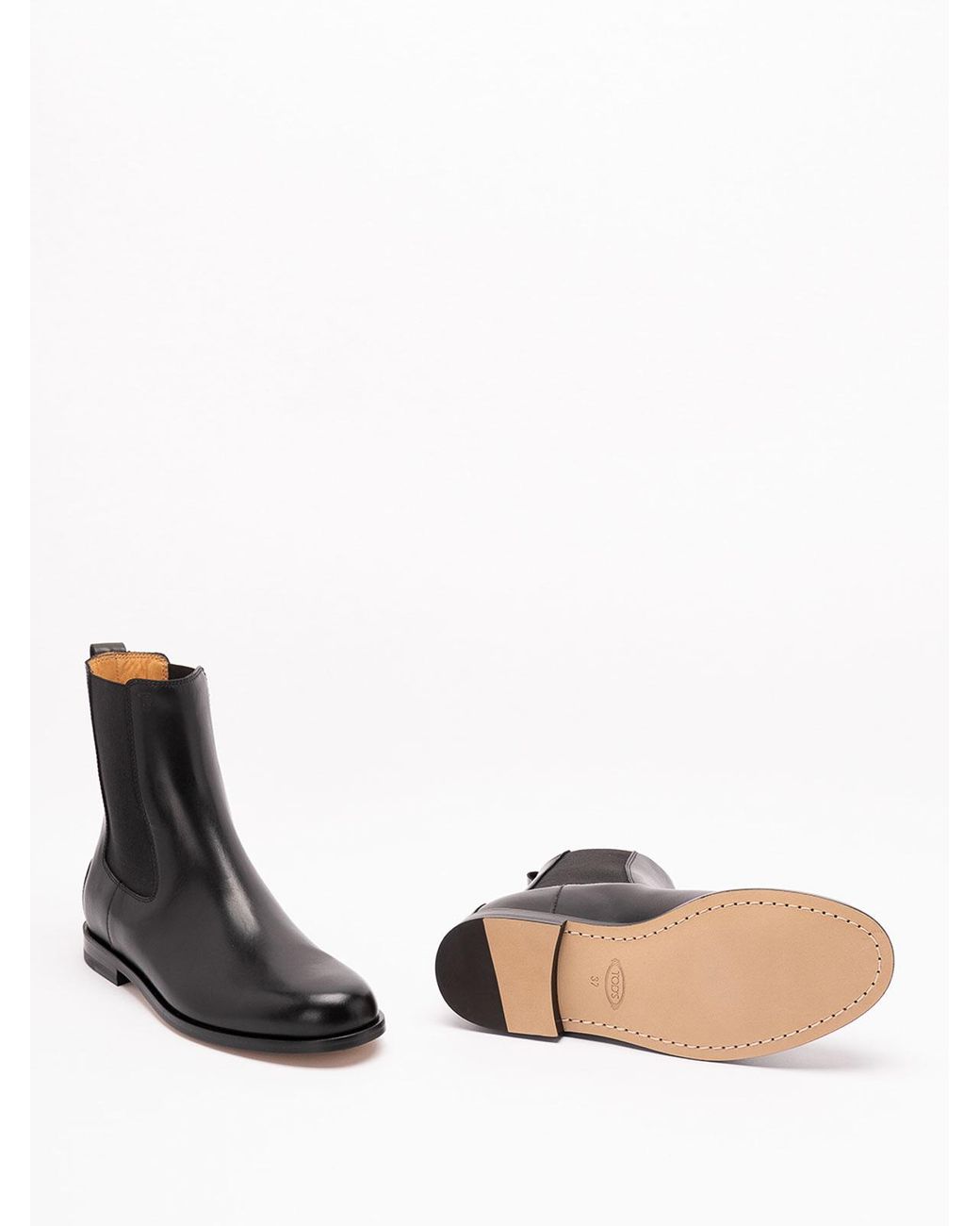 Tod's Black Metal Dots Chelsea Boots