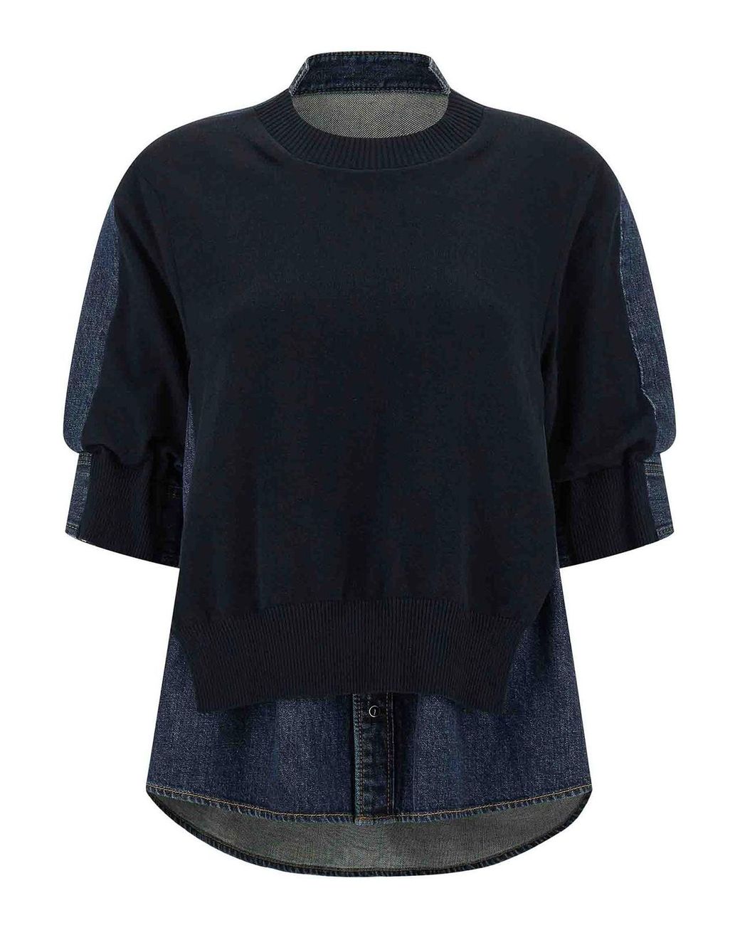 Sacai Blue Shirt Sweater