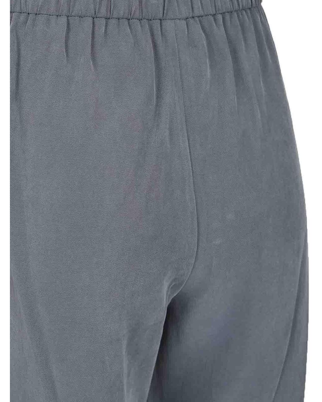 Emporio Armani Blue Trousers With Elasticated Waist