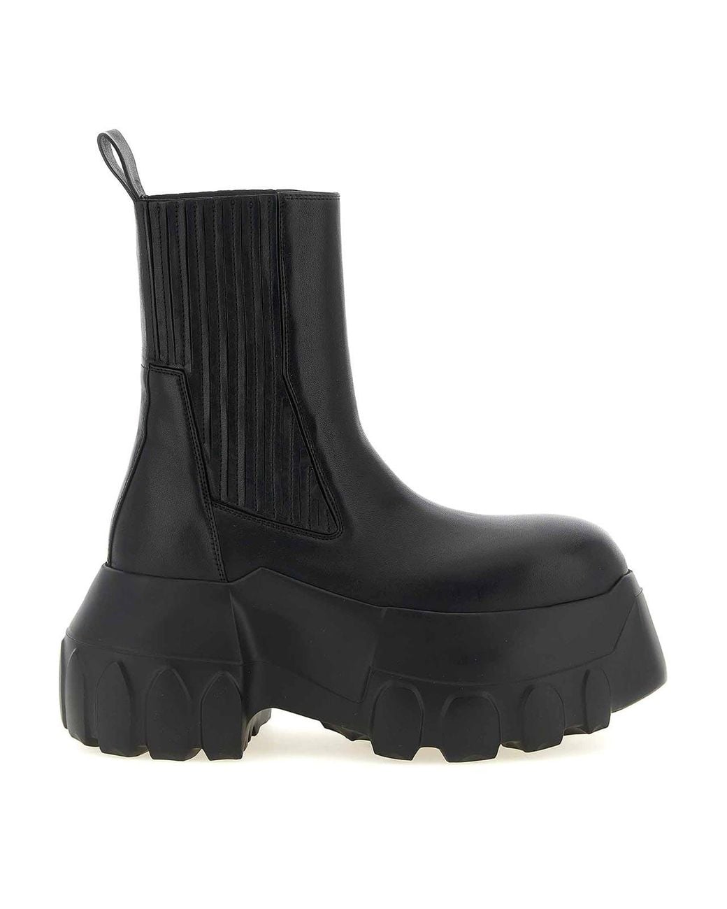 Rick Owens Black Ramie Ankle Boots