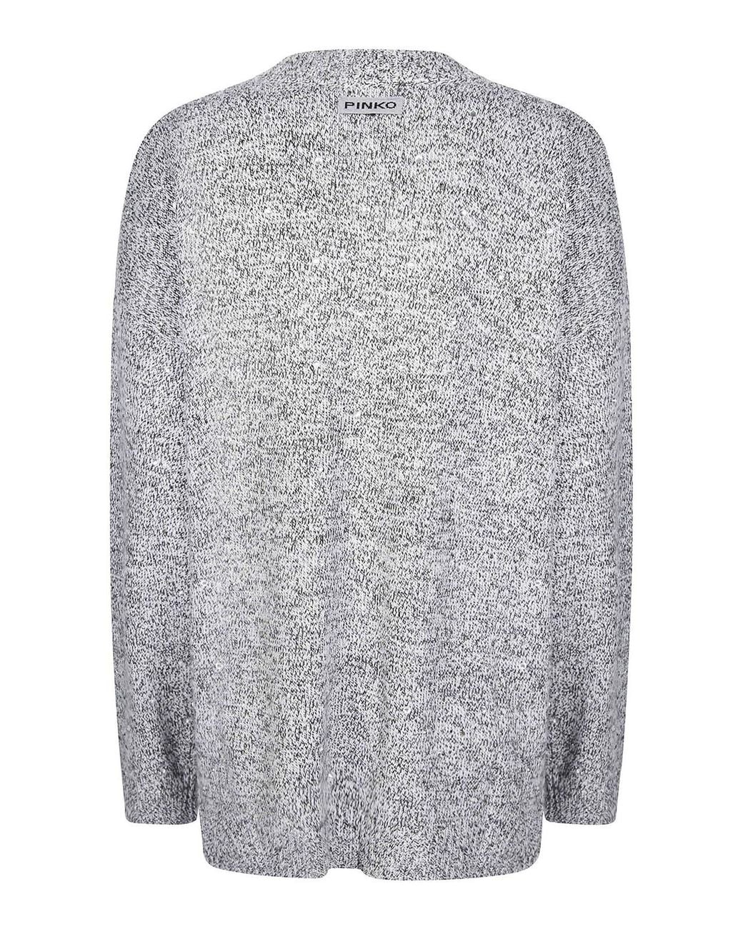 Pinko Gray Marche Cardigan Muline Full