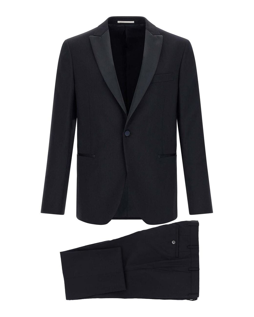 Pal Zileri Blue Wool And Satin Dress for men