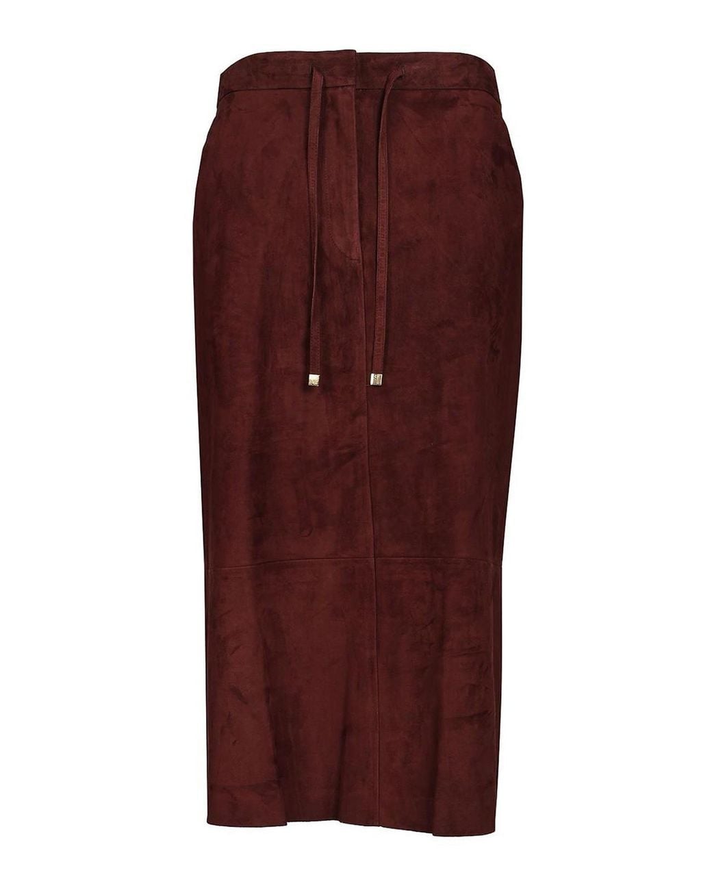 Max Mara Purple Suede Longuette Skirt