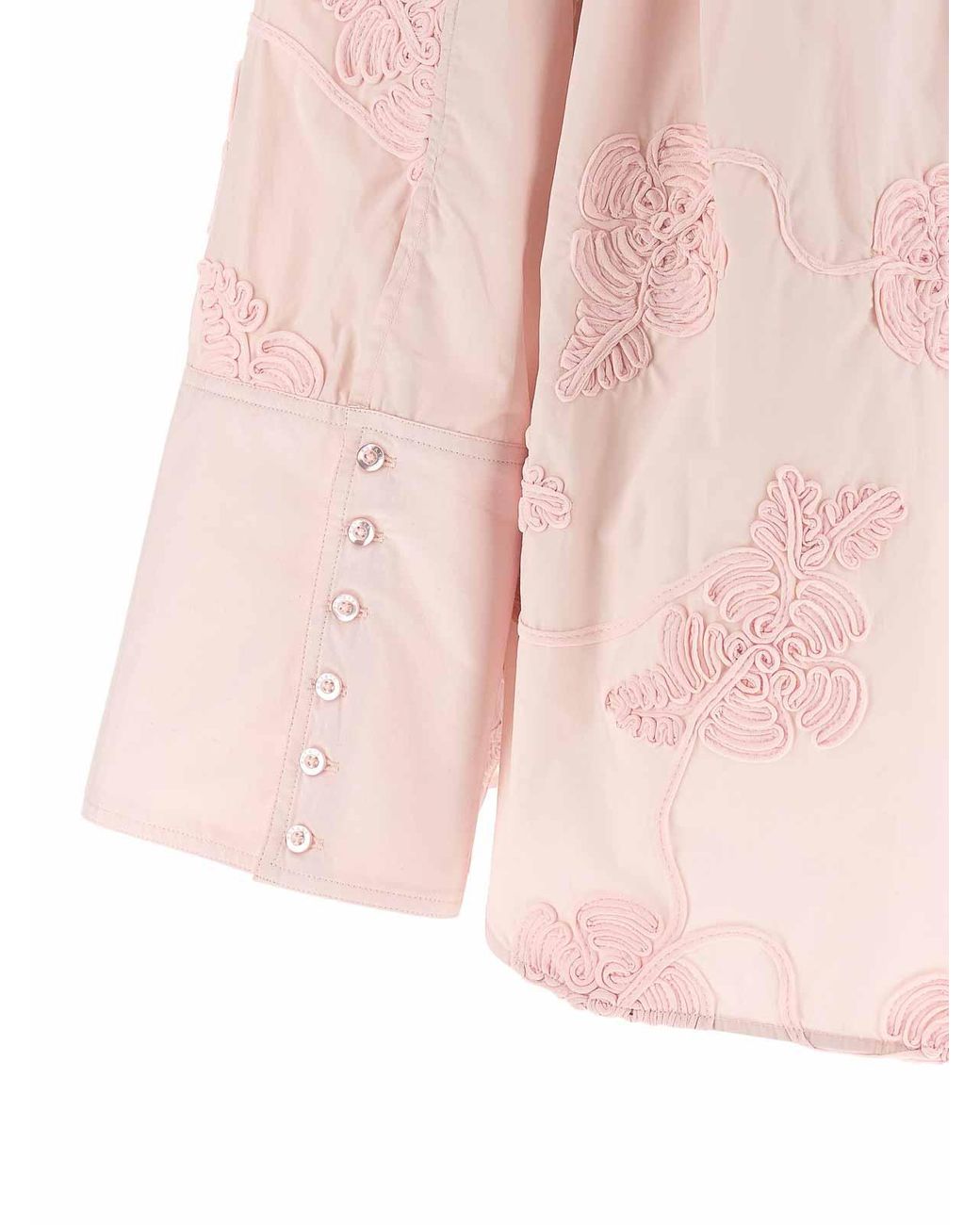 ROTATE BIRGER CHRISTENSEN Pink Floral Embroidery Shirt
