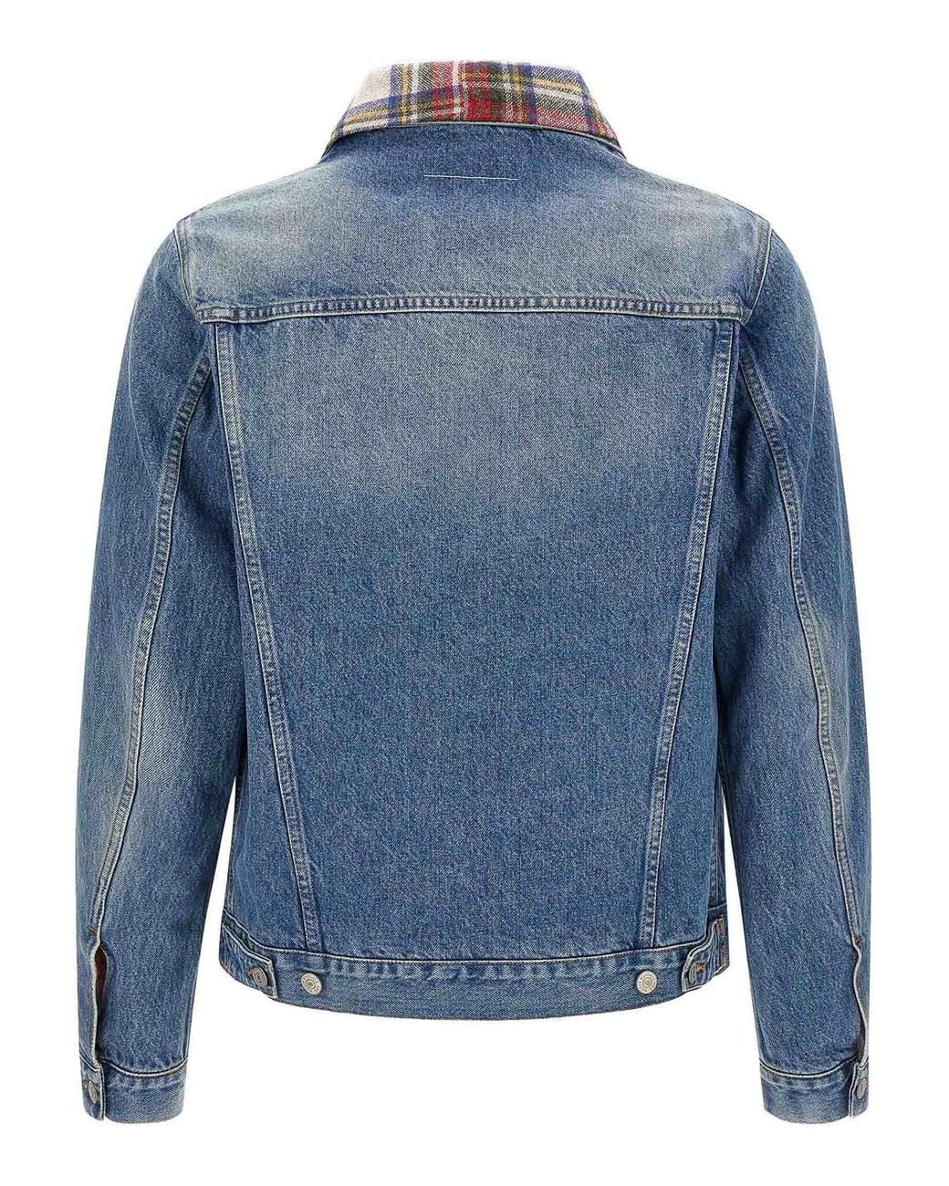MM6 by Maison Margiela Blue Cotton Denim Jacket for men
