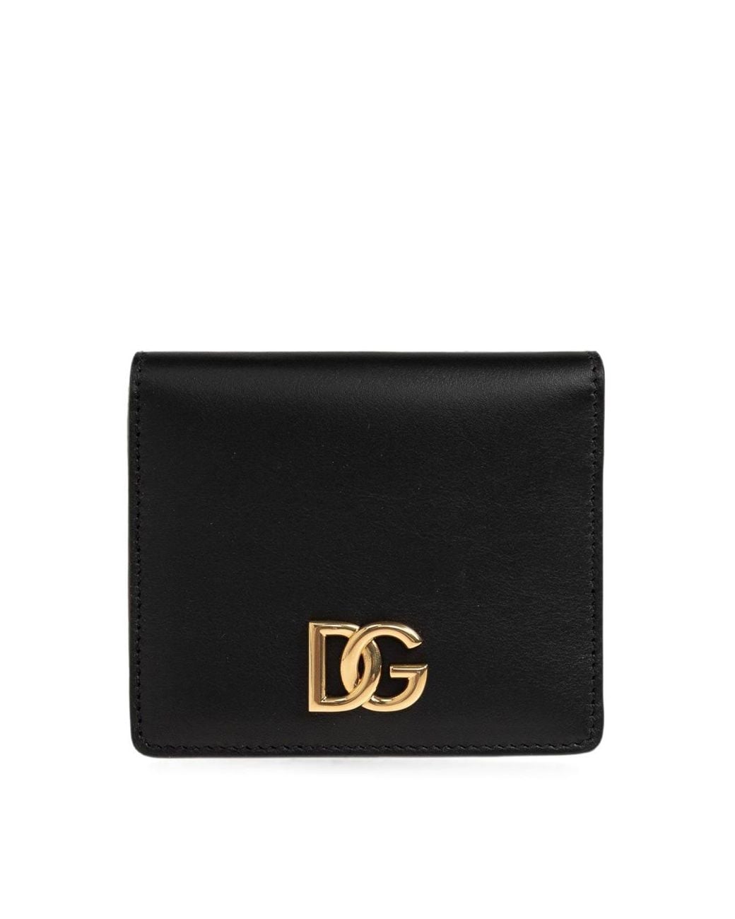 Dolce & Gabbana Black Leather Wallet With Logo Detail