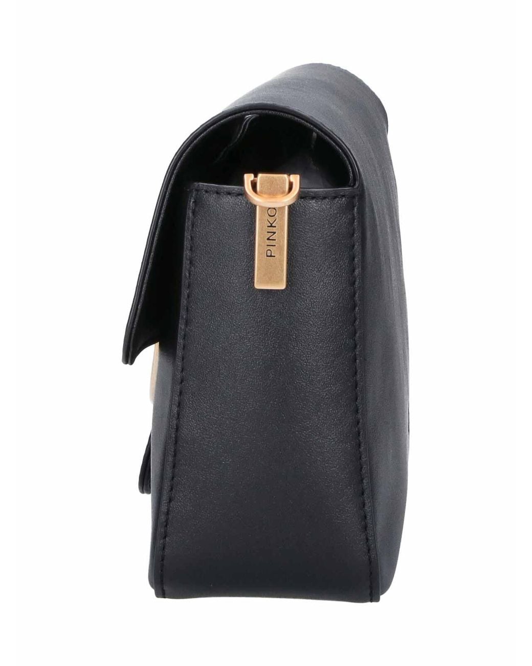 Pinko Gray Leather Shoulder Bag
