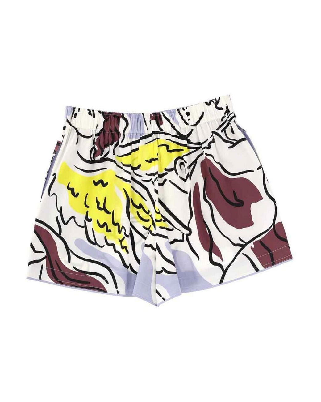 Tory Burch White Printed Shorts