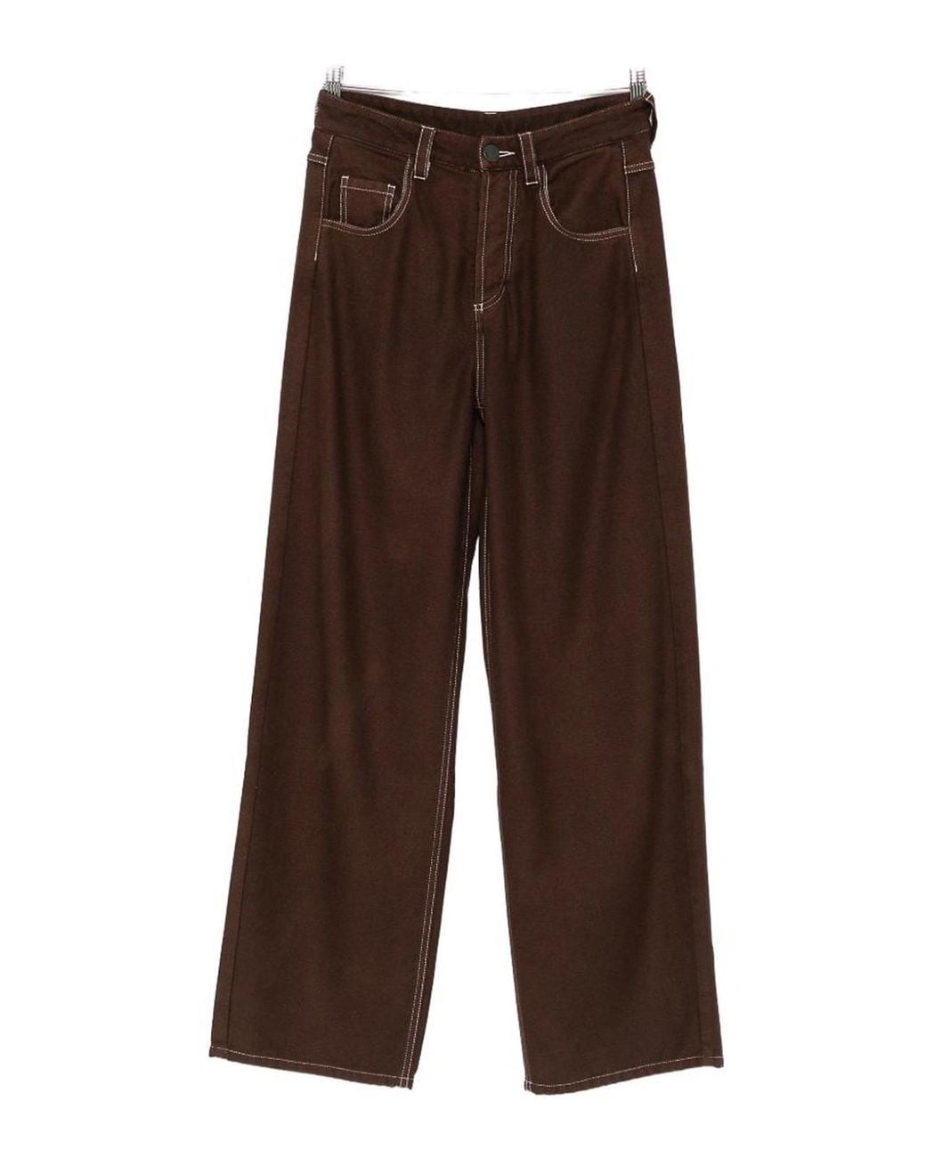 Uma Wang Brown Phyllis Wool Blend Trousers