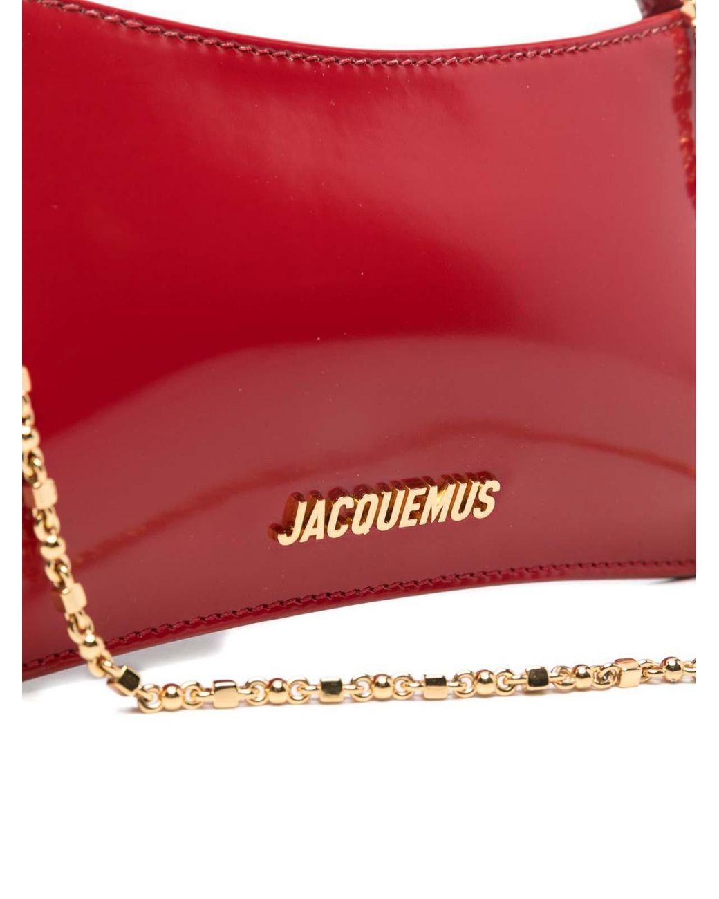 Jacquemus Red Le Petit Bisou Chaine Leather Shoulder Bag