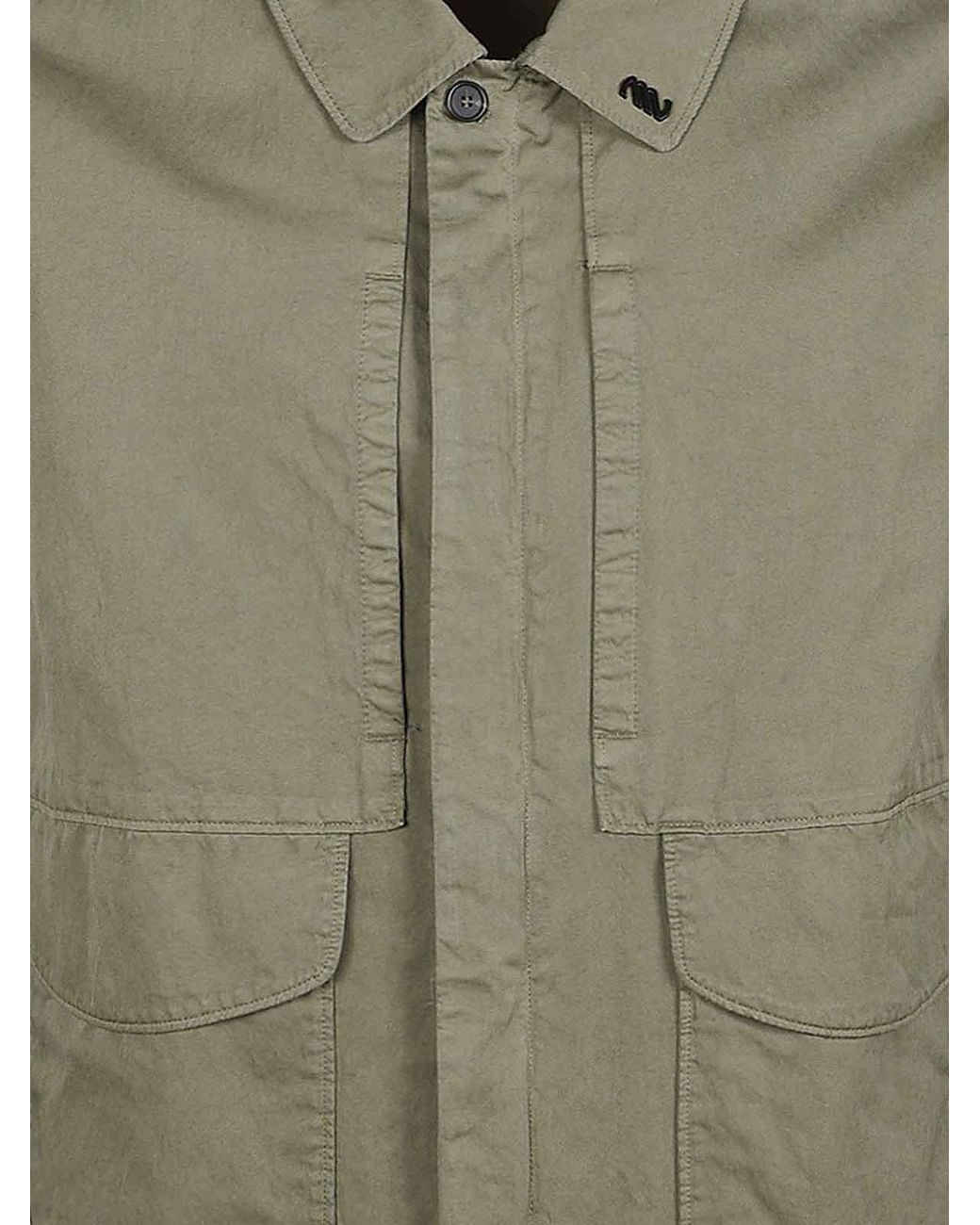 Massimo Osti Studio Green Cotton Blend Overshirt Jacket for men
