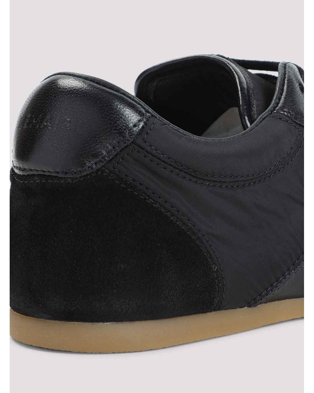 Lemaire Black Soft Runner Calf Leather Sneakers