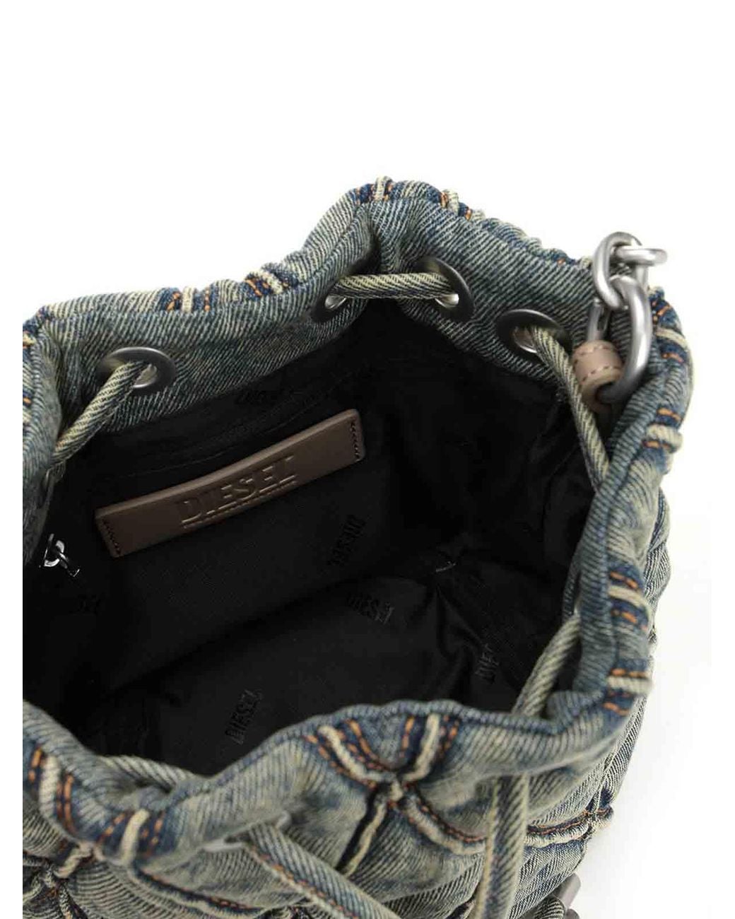 DIESEL Gray Charm-D S-Bucket Bag