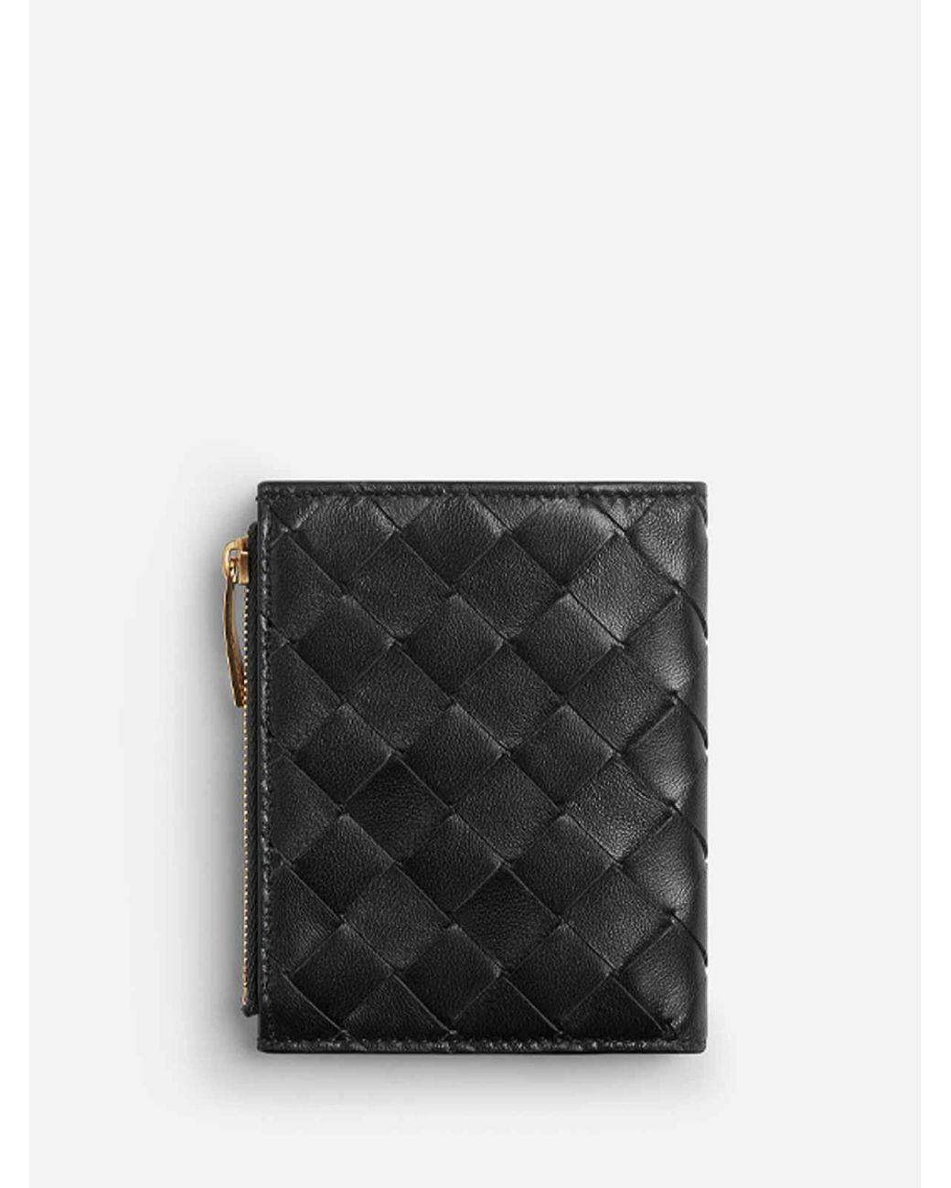 Bottega Veneta Black 'Intrecciato 15 Small Bi-Fold Wallet'