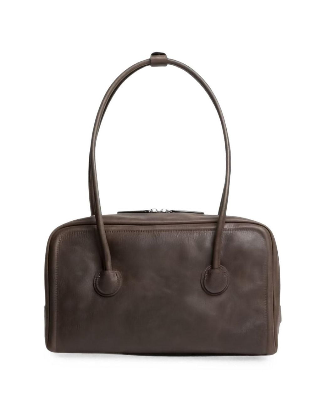 MARGE SHERWOOD Brown Leather Top-Handle Bag