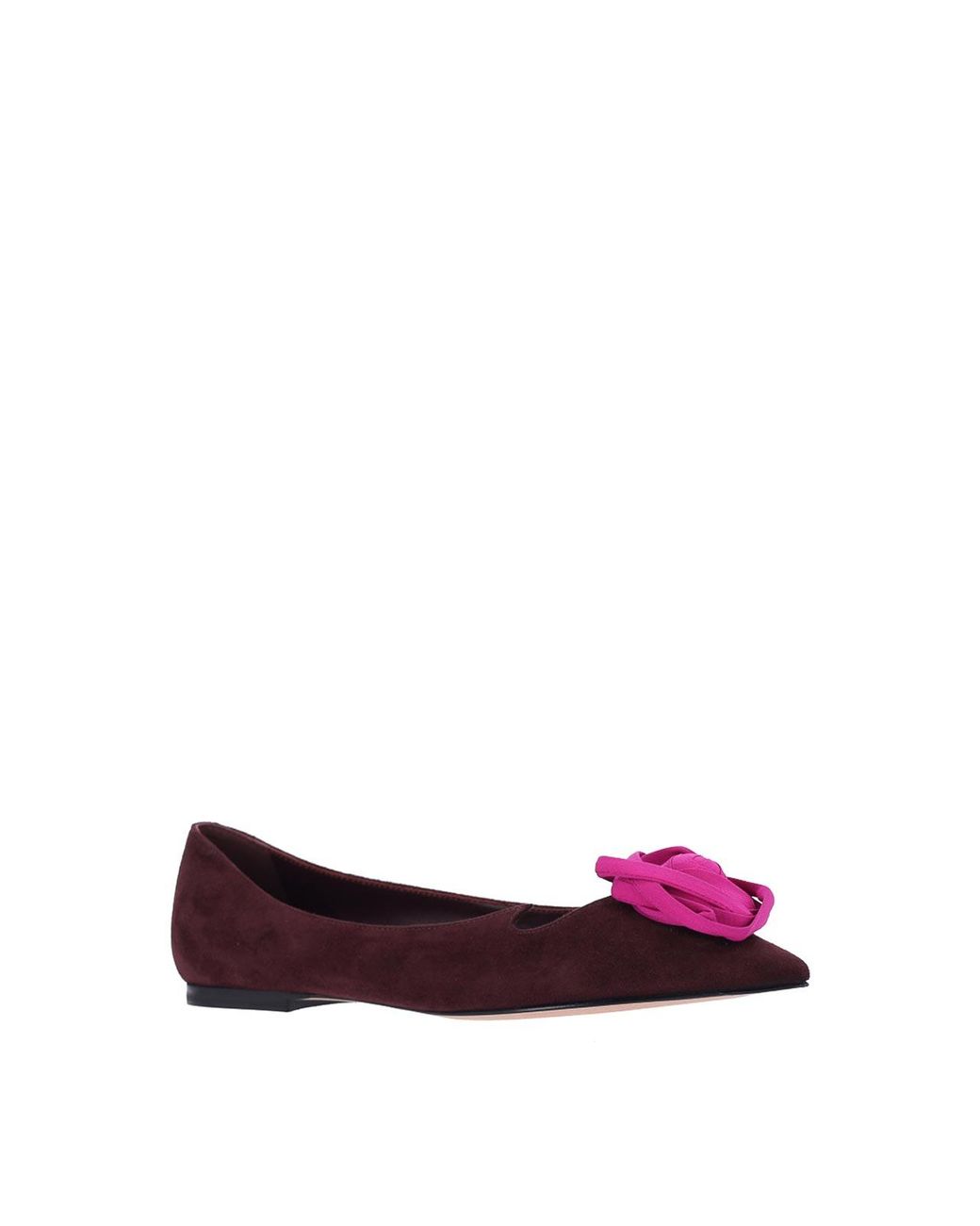 Roger Vivier Red Rose Vivier Ballet Flats