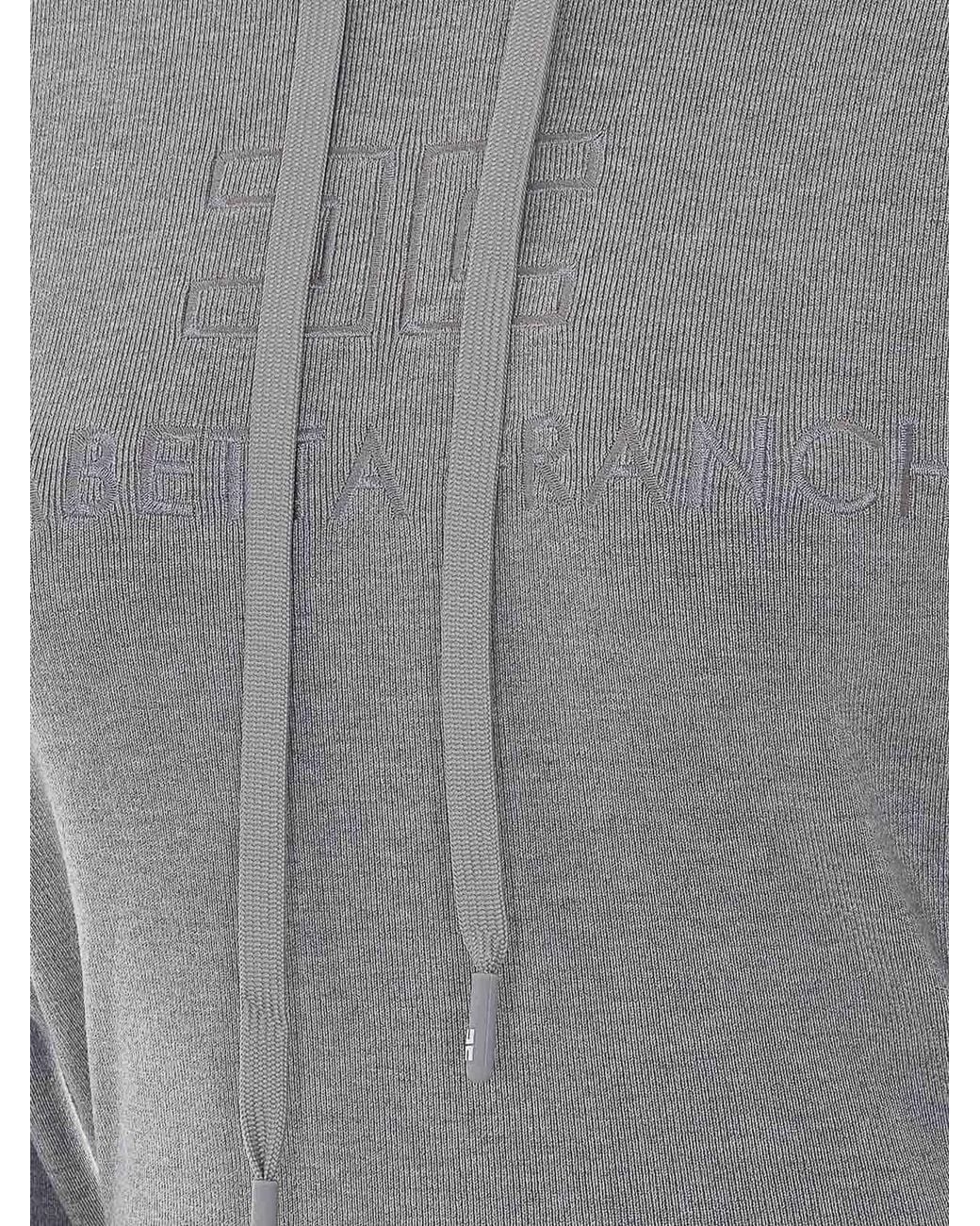 Elisabetta Franchi Gray Logo Sweatshirt Body