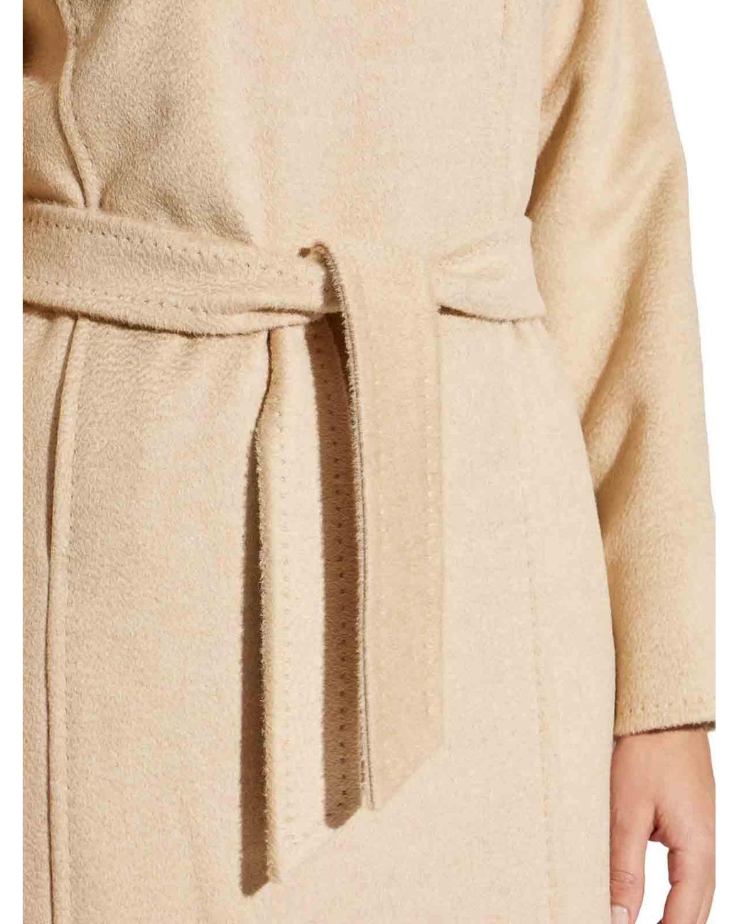 Max Mara Natural Riccio Camel Coat With Belt
