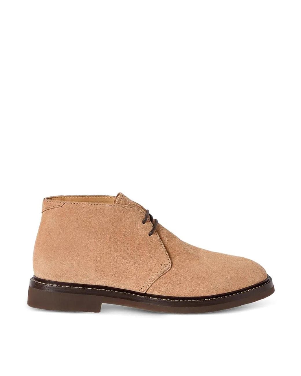 Brunello Cucinelli Natural Lace-Up Shoes