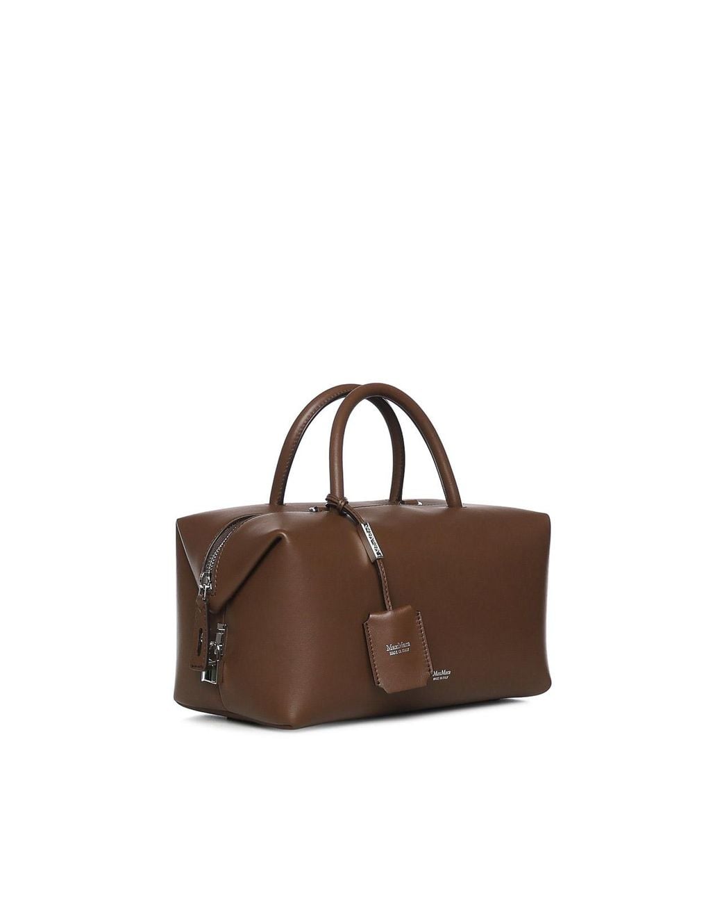 Max Mara Brown Medium Leather Satchel Bag