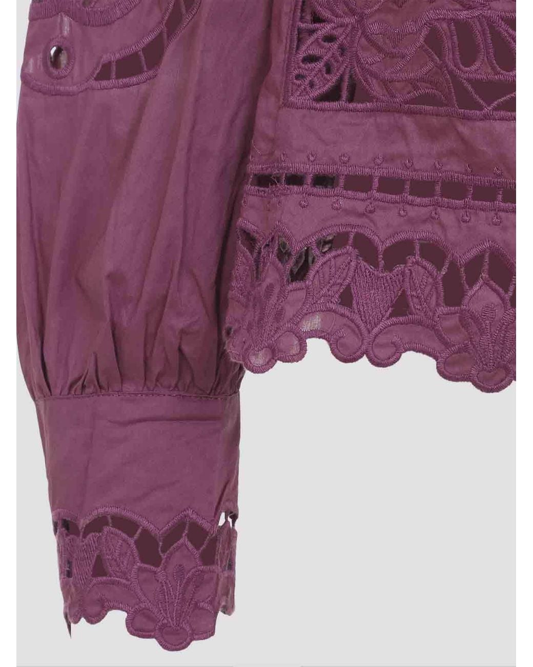 Farm Rio Purple Richelieu Blouse