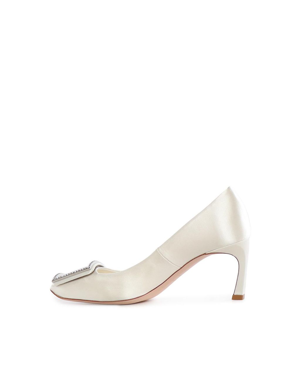 Roger Vivier Natural Satin Trumpet Pumps