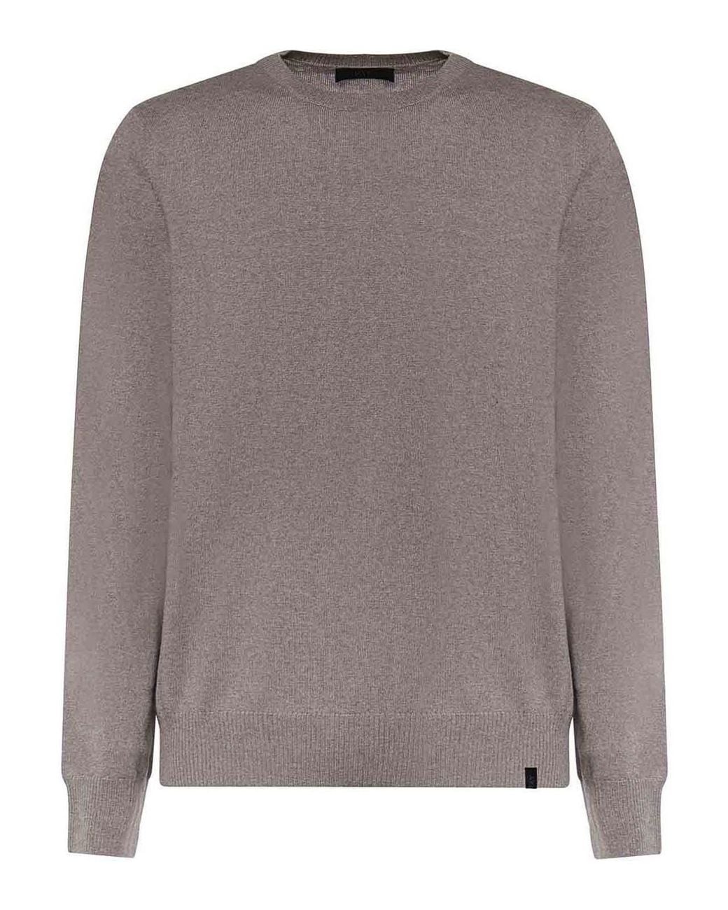 Fay Gray Merino Wool Sweater for men