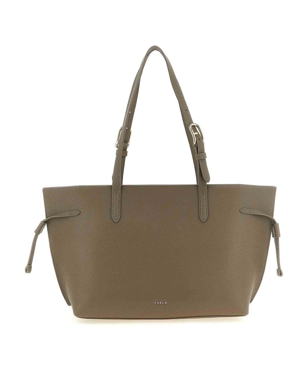 Furla Gray Ava M' Shopping Bag